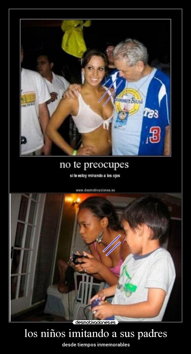 los niños imitando a sus padres - desde tiempos inmemorables