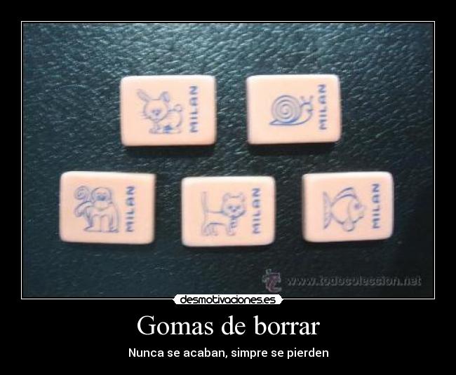 Gomas de borrar -