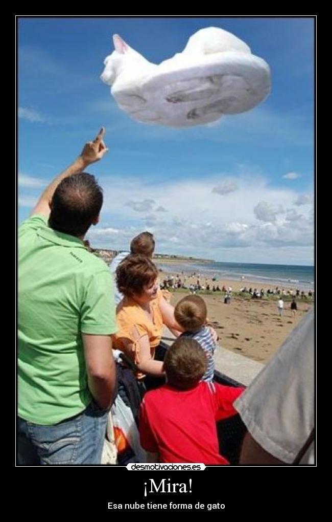 ¡Mira! - Esa nube tiene forma de gato