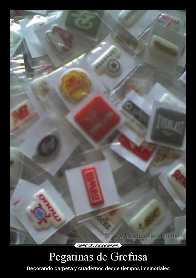 Pegatinas de Grefusa - Decorando carpeta y cuadernos desde tiempos imemoriales