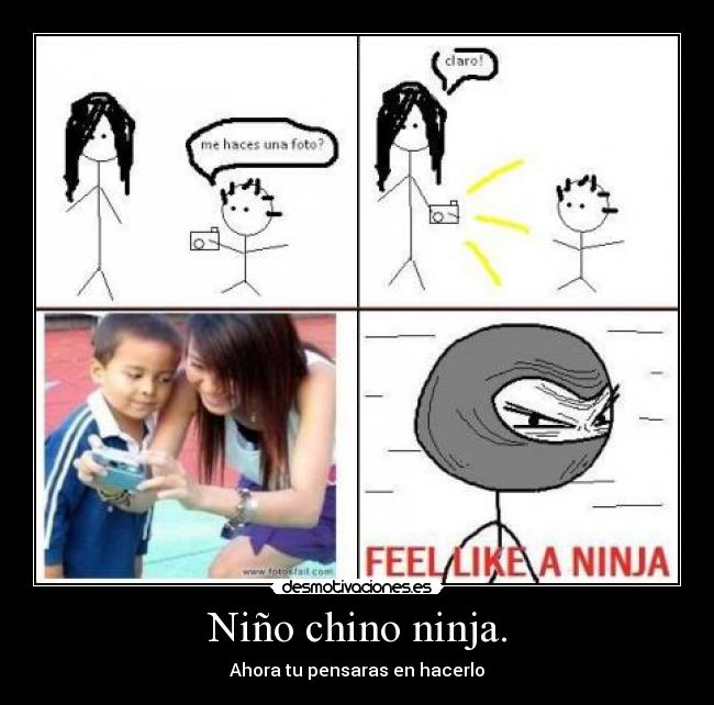 Niño chino ninja. - 