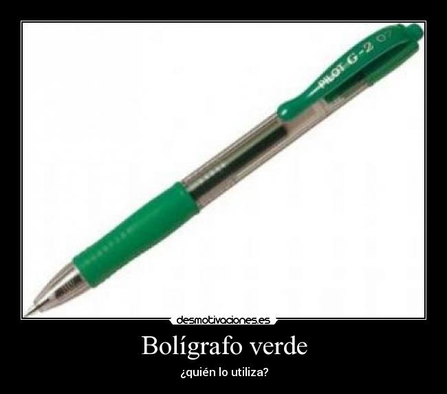 Bolígrafo verde - 