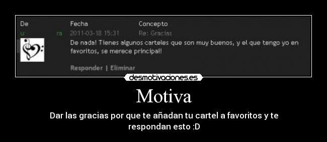 carteles dar las gracias por que anadan cartel favoritos respondan esto desmotivaciones