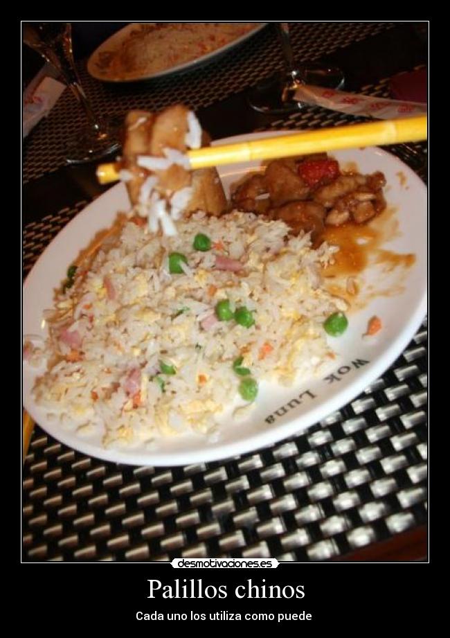 Palillos chinos - Cada uno los utiliza como puede