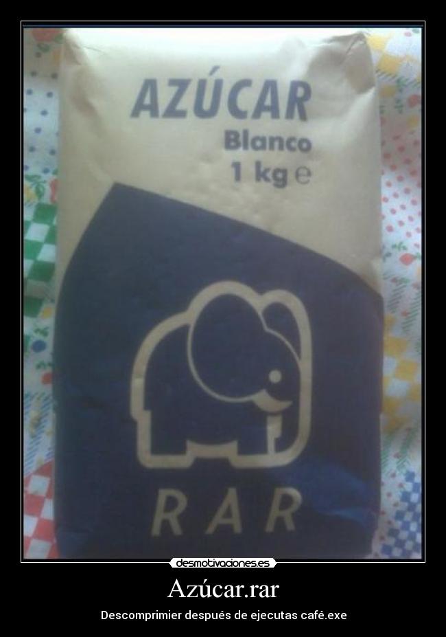 Azúcar.rar - Descomprimier después de ejecutas café.exe