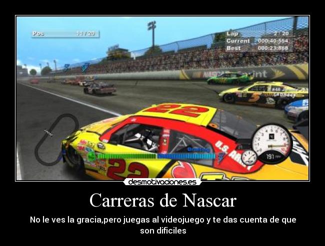 Carreras de Nascar Desmotivaciones