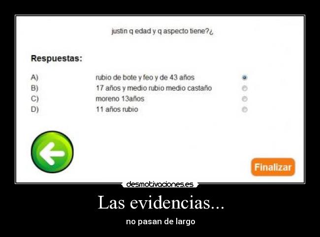 Las evidencias... - 