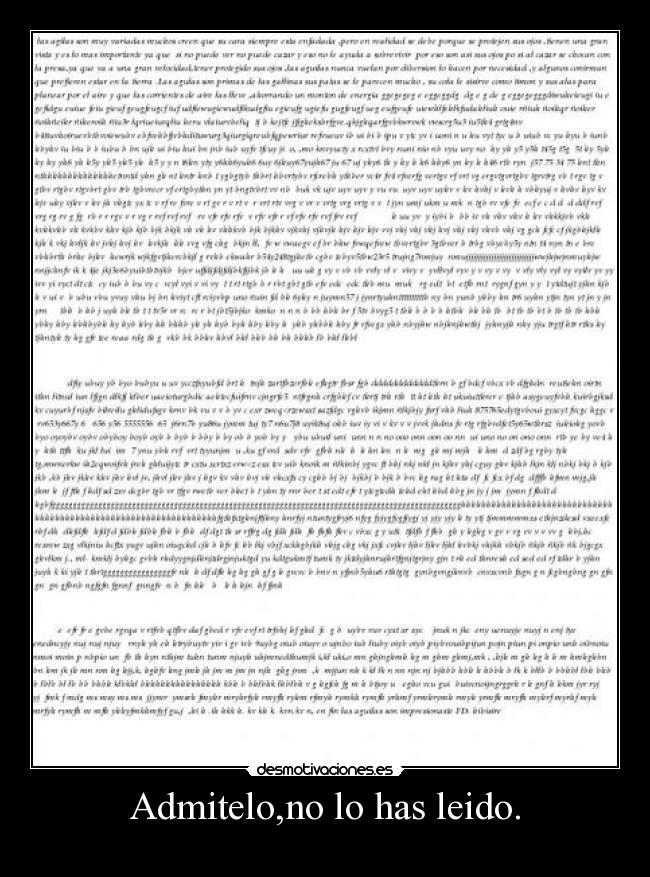 Admitelo,no lo has leido. - 