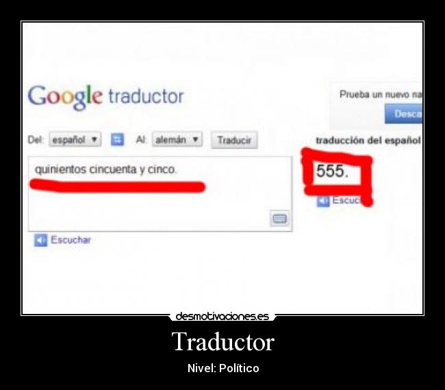 Traductor - Nivel: Político