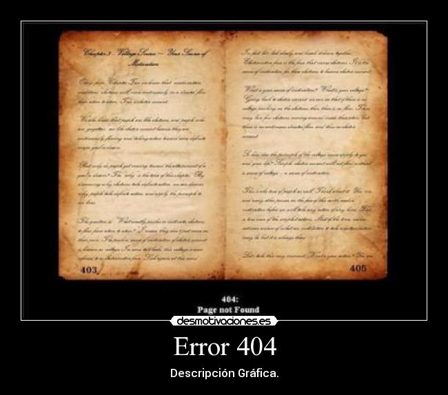 Error 404 - Descripción Gráfica.