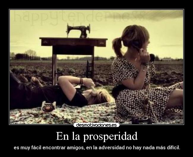 En la prosperidad -
