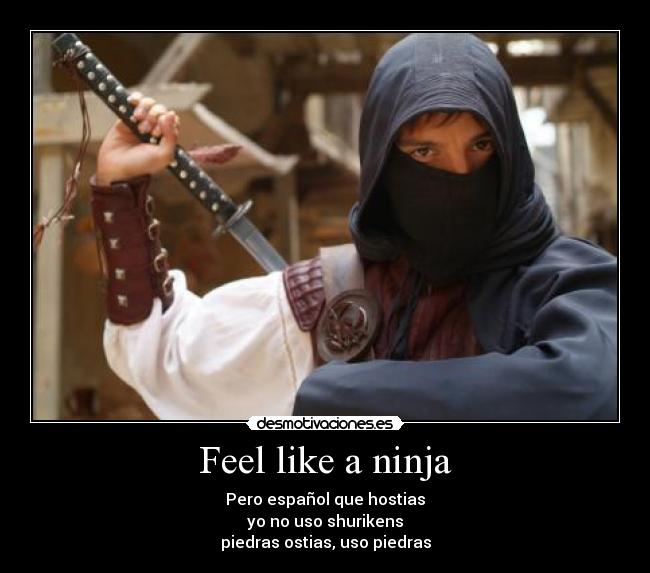 carteles ninja espanol piedras desmotivaciones