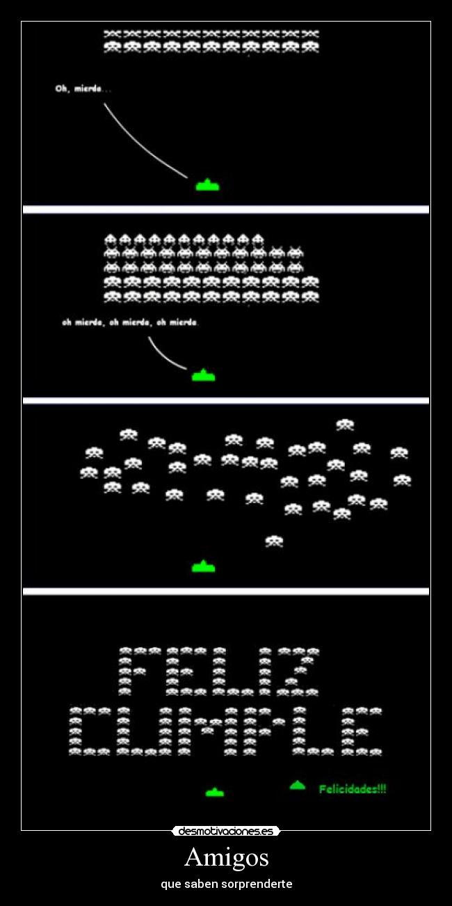 Amigos - que saben sorprenderte