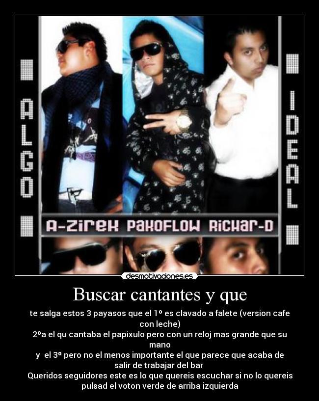 Buscar cantantes y que -