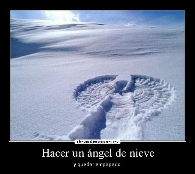 Hacer un ángel de nieve - 