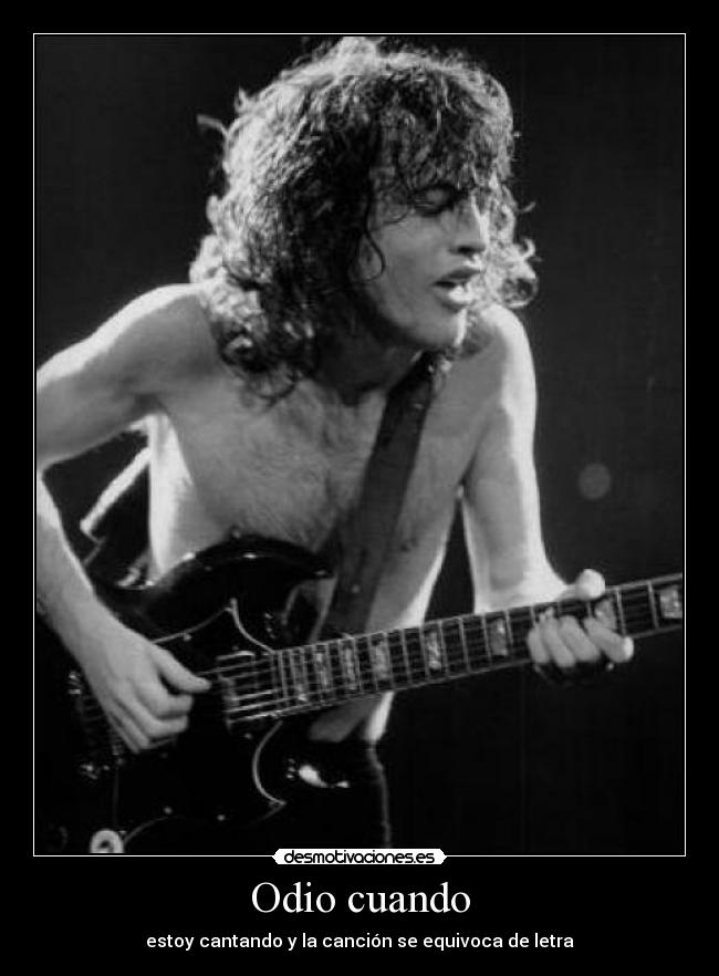Odio cuando - estoy cantando y la canción se equivoca de letra
