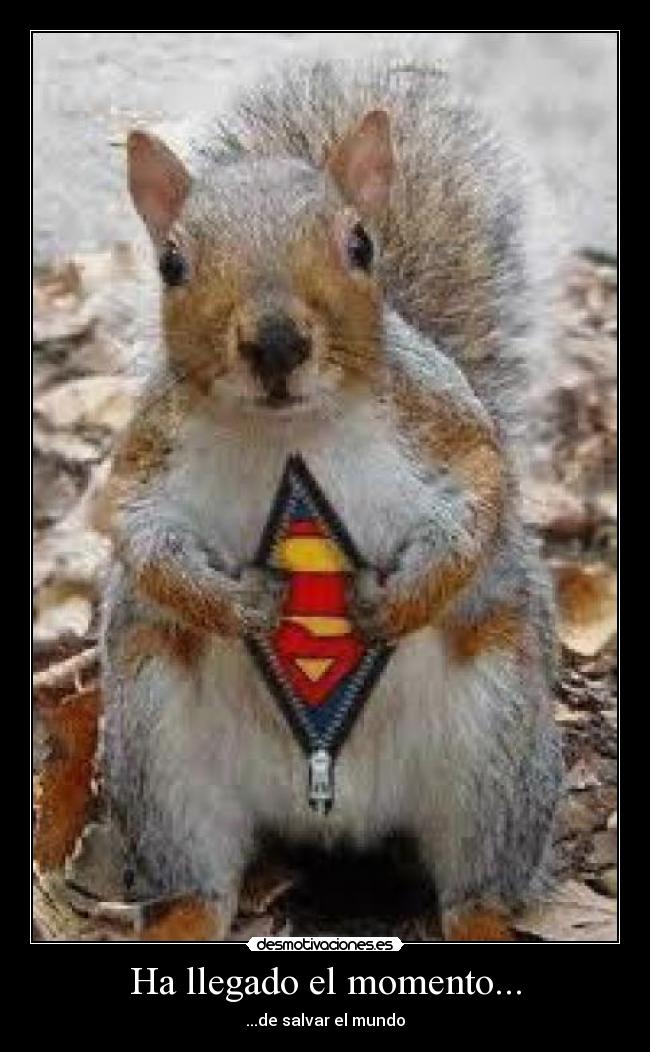 Ha llegado el momento... - ...de salvar el mundo