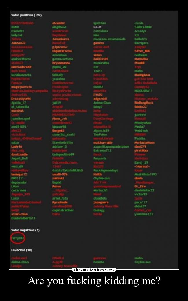 Are you fucking kidding me? - 