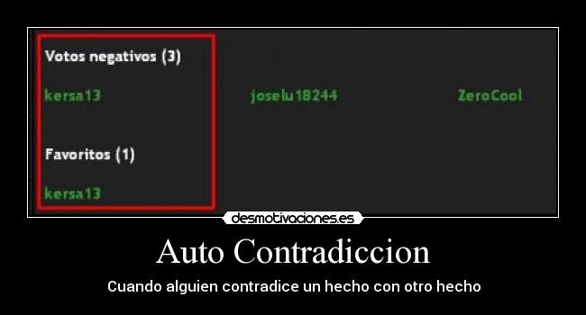 Auto Contradiccion -