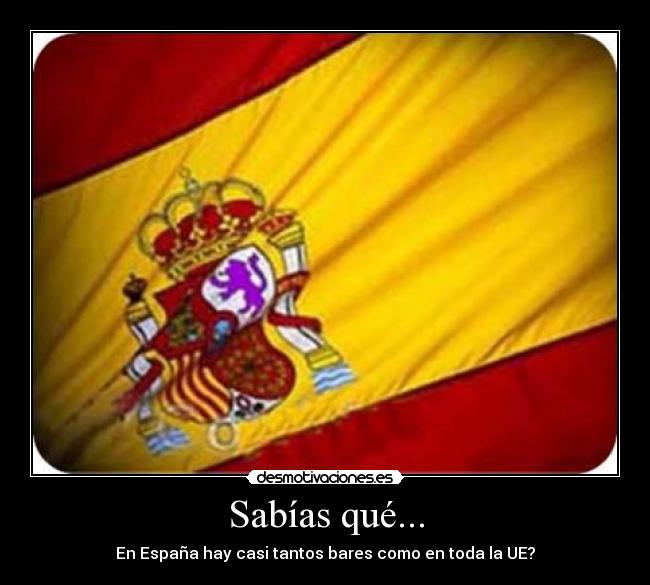 Sabías qué... - En España hay casi tantos bares como en toda la UE?