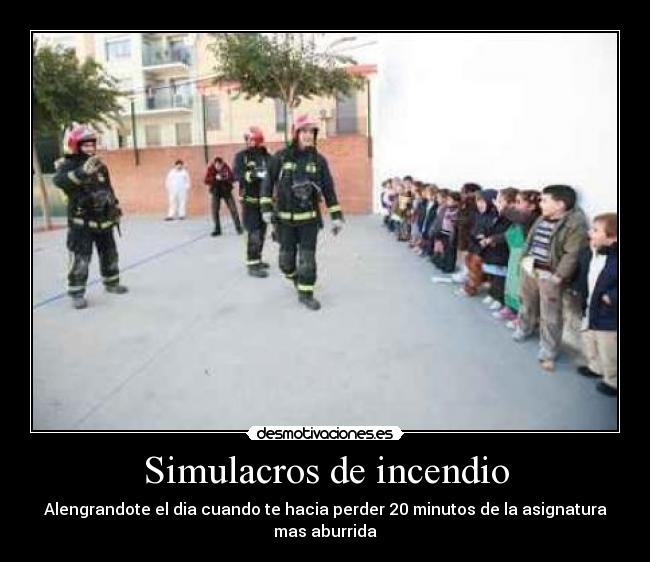 Simulacros de incendio -