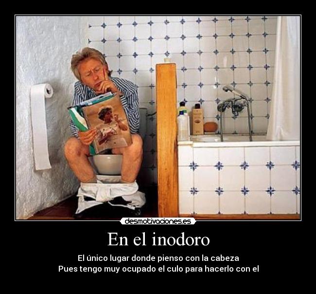 En el inodoro -