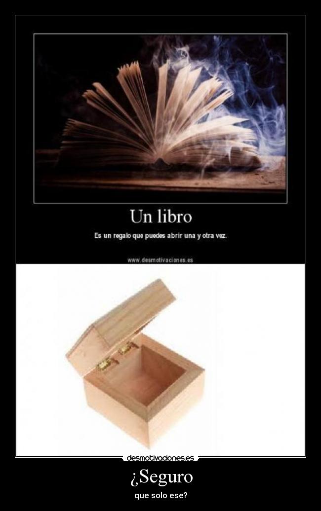 carteles libro caja cosa desmotivaciones