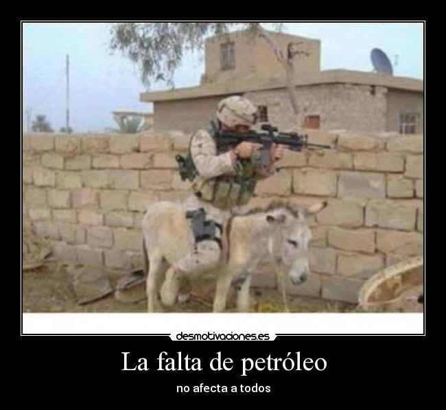 La falta de petróleo - no afecta a todos