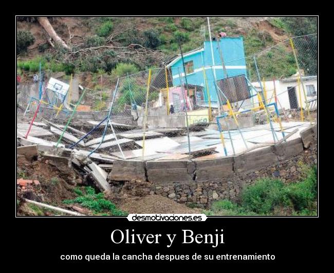 Oliver y Benji - como queda la cancha despues de su entrenamiento