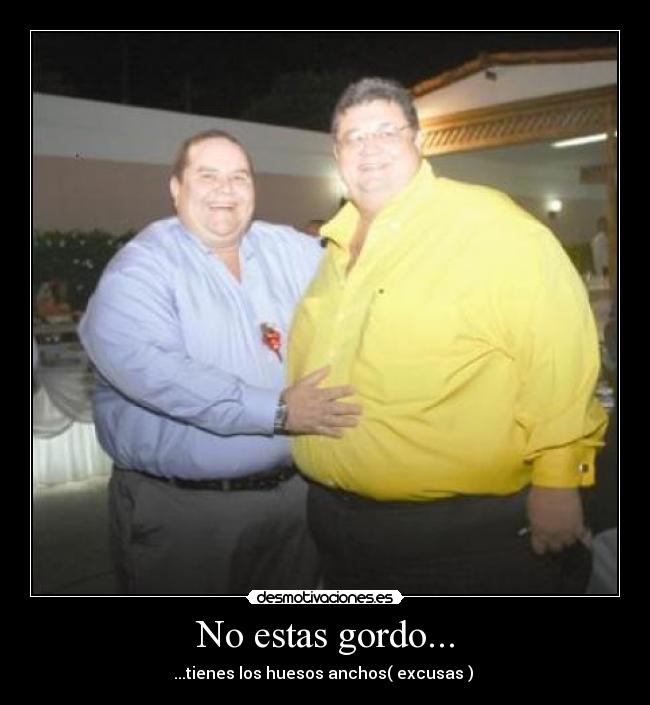 No estas gordo... - ...tienes los huesos anchos( excusas ) 