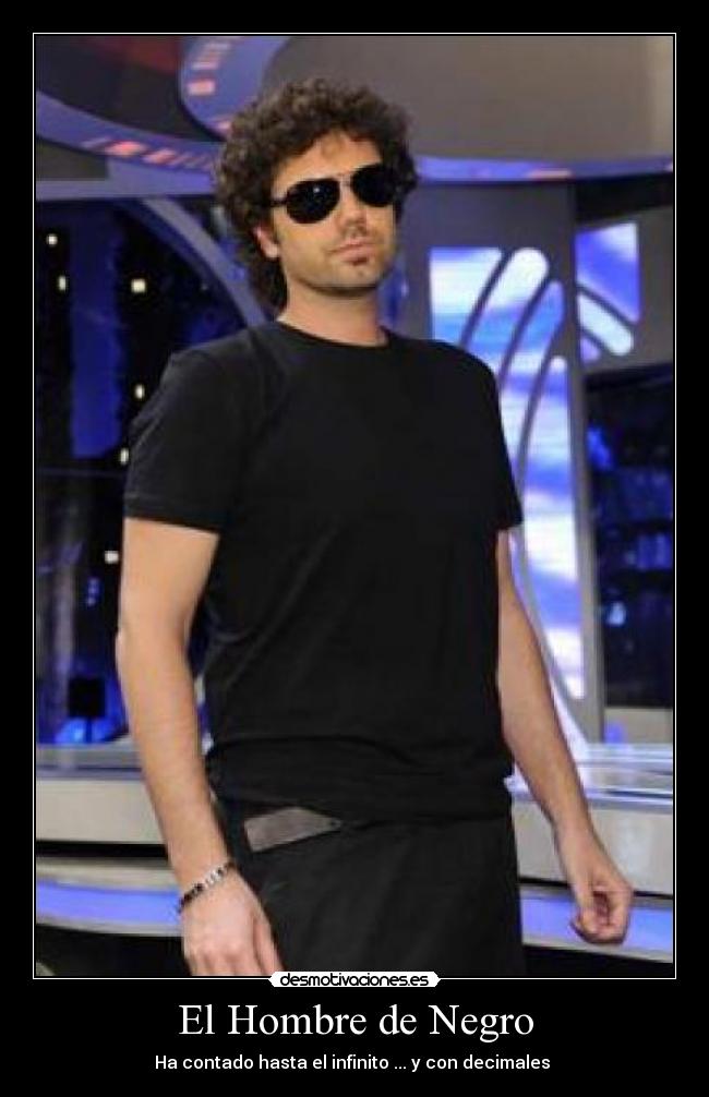 carteles hombre negro contar infinito desmotivaciones