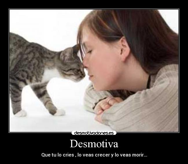 Desmotiva - Que tu lo cries , lo veas crecer y lo veas morir...