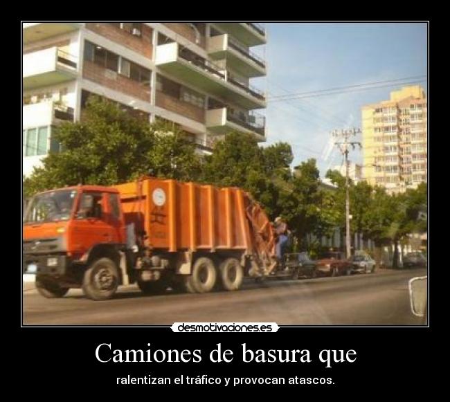Camiones de basura que -