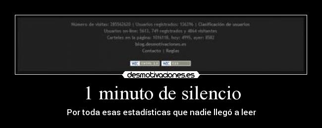 1 minuto de silencio -