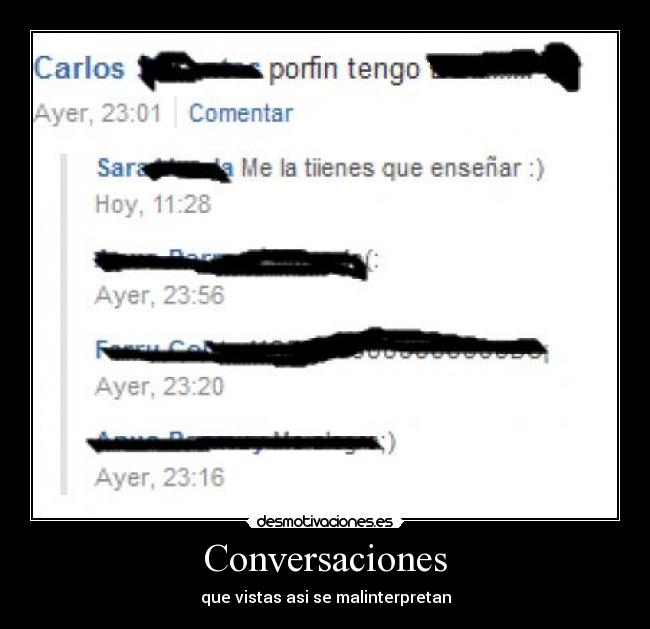 Conversaciones - que vistas asi se malinterpretan