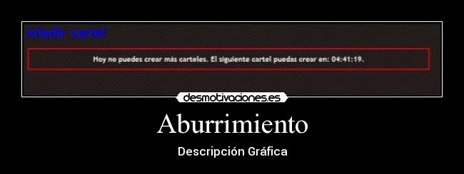 Aburrimiento - Descripción Gráfica