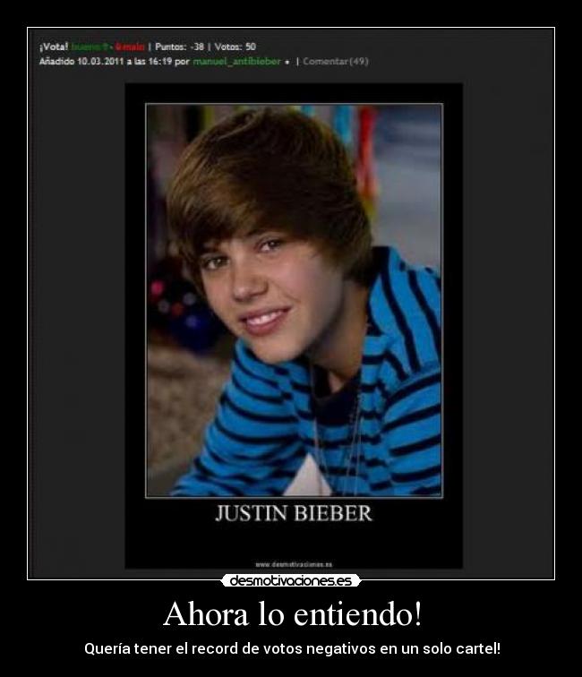 carteles justin bieber desmotivaciones