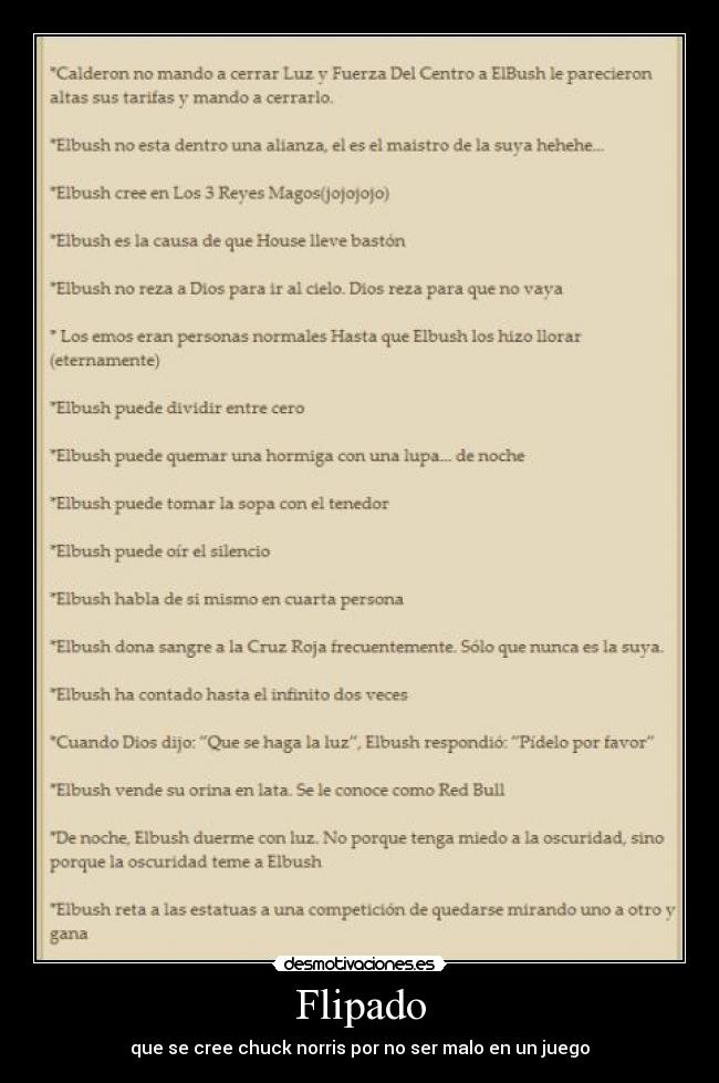 Flipado - que se cree chuck norris por no ser malo en un juego