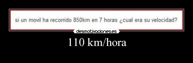 110 km/hora -