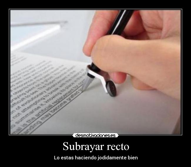 Subrayar recto -