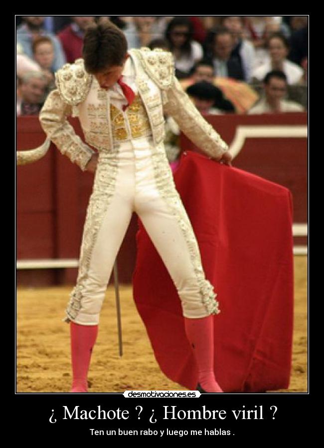 ¿ Machote ? ¿ Hombre viril ? -