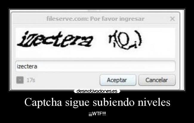 Captcha sigue subiendo niveles -