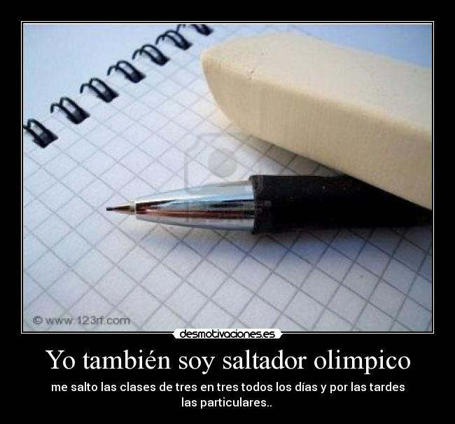 Yo también soy saltador olimpico -