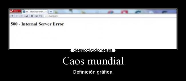 Caos mundial - Definición gráfica.