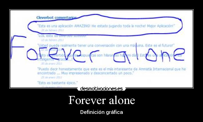 Forever alone - Definición gráfica