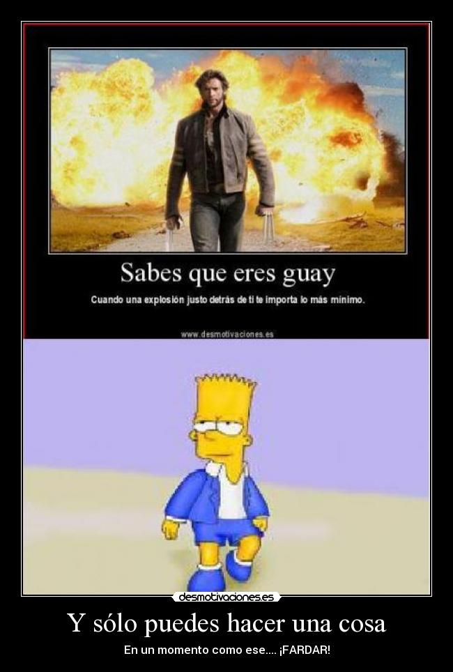 Y sólo puedes hacer una cosa -