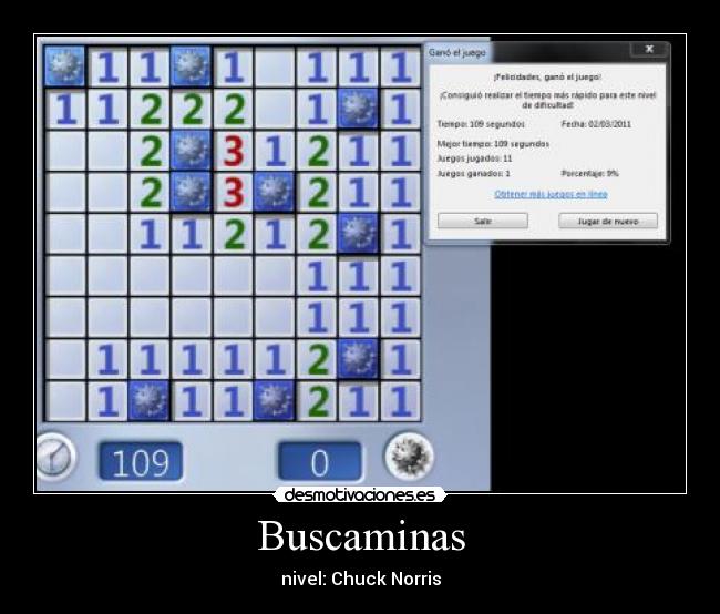 Buscaminas - nivel: Chuck Norris