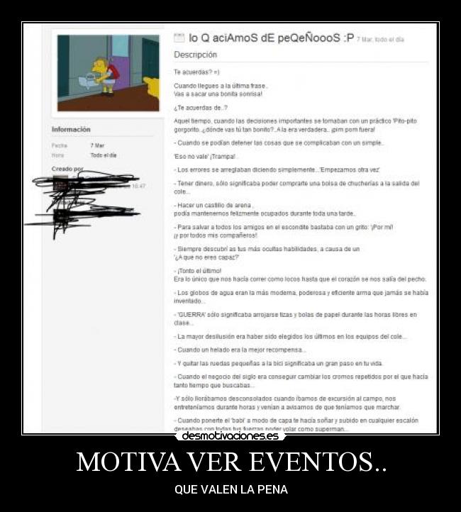 MOTIVA VER EVENTOS.. -