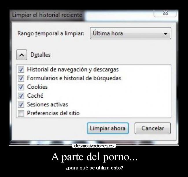 A parte del porno... -