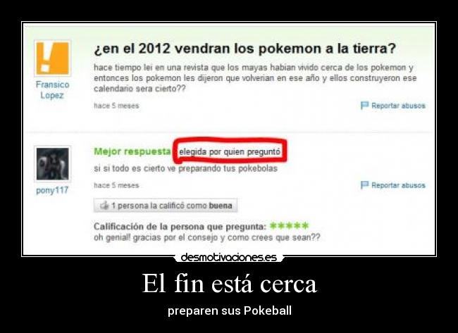 El fin está cerca -